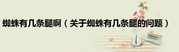 蜘蛛有幾條腿啊（關于蜘蛛有幾條腿的問題）