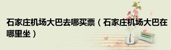 石家莊機(jī)場(chǎng)大巴去哪買票（石家莊機(jī)場(chǎng)大巴在哪里坐）