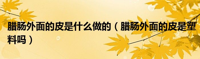 臘腸外面的皮是什么做的（臘腸外面的皮是塑料嗎）
