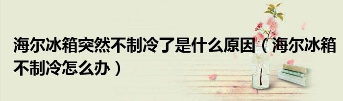 海爾冰箱突然不制冷了是什么原因（海爾冰箱不制冷怎么辦）