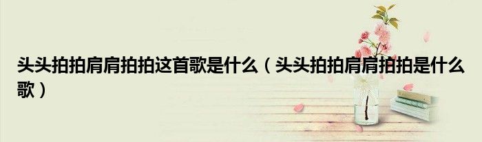 頭頭拍拍肩肩拍拍這首歌是什么（頭頭拍拍肩肩拍拍是什么歌）