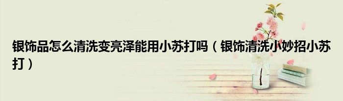 銀飾品怎么清洗變亮澤能用小蘇打嗎（銀飾清洗小妙招小蘇打）