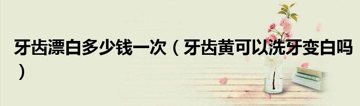 牙齒漂白多少錢一次（牙齒黃可以洗牙變白嗎）