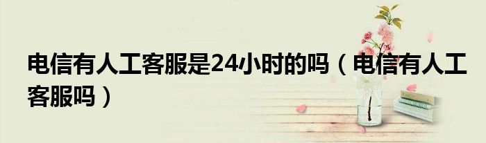 電信有人工客服是24小時(shí)的嗎（電信有人工客服嗎）