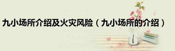 九小場所介紹及火災風險（九小場所的介紹）