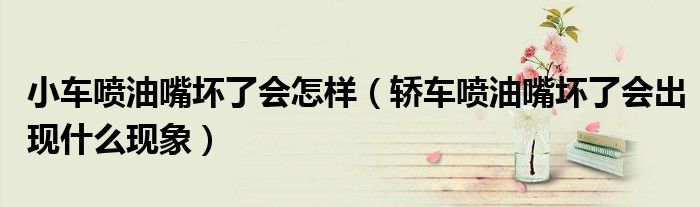 小車噴油嘴壞了會(huì)怎樣（轎車噴油嘴壞了會(huì)出現(xiàn)什么現(xiàn)象）