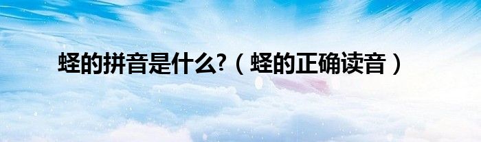 蟶的拼音是什么?（蟶的正確讀音）