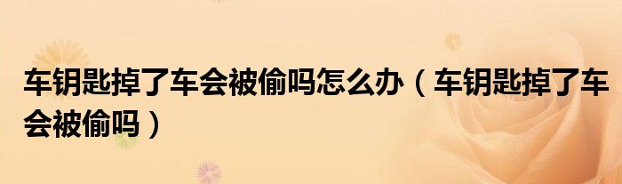車鑰匙掉了車會被偷嗎怎么辦（車鑰匙掉了車會被偷嗎）