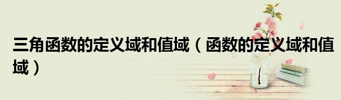三角函數(shù)的定義域和值域（函數(shù)的定義域和值域）