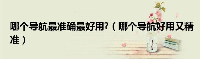 哪個導(dǎo)航最準確最好用?（哪個導(dǎo)航好用又精準）