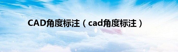 CAD角度標注（cad角度標注）