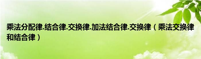 乘法分配律.結(jié)合律.交換律.加法結(jié)合律.交換律（乘法交換律和結(jié)合律）