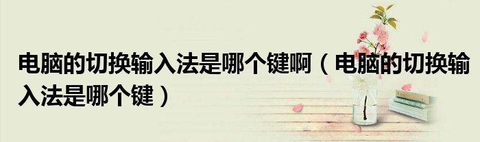 電腦的切換輸入法是哪個(gè)鍵?。娔X的切換輸入法是哪個(gè)鍵）