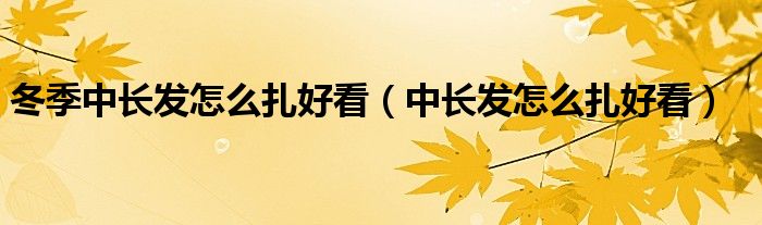 冬季中長發(fā)怎么扎好看（中長發(fā)怎么扎好看）