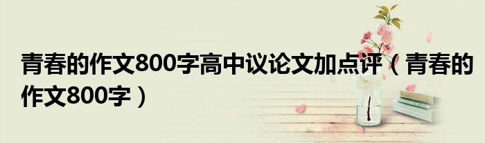 青春的作文800字高中議論文加點(diǎn)評(píng)（青春的作文800字）