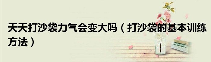 天天打沙袋力氣會(huì)變大嗎（打沙袋的基本訓(xùn)練方法）