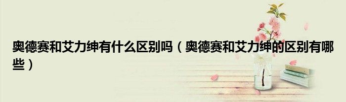 奧德賽和艾力紳有什么區(qū)別嗎（奧德賽和艾力紳的區(qū)別有哪些）