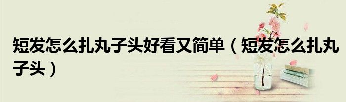 短發(fā)怎么扎丸子頭好看又簡單（短發(fā)怎么扎丸子頭）