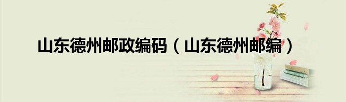 山東德州郵政編碼（山東德州郵編）