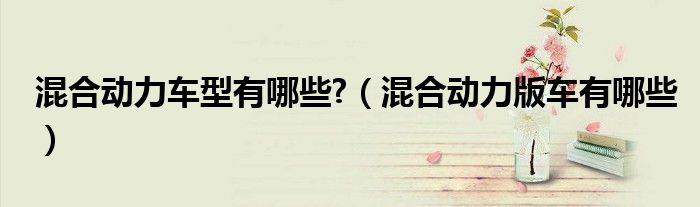 混合動力車型有哪些?（混合動力版車有哪些）