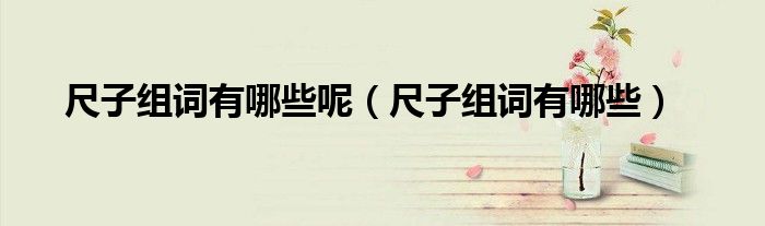 尺子組詞有哪些呢（尺子組詞有哪些）