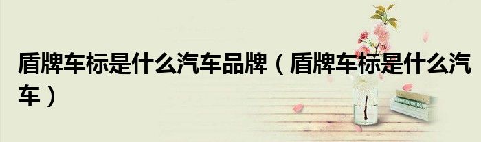 盾牌車標是什么汽車品牌（盾牌車標是什么汽車）