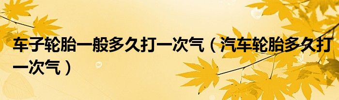 車子輪胎一般多久打一次氣（汽車輪胎多久打一次氣）
