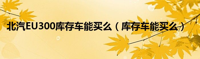 北汽EU300庫存車能買么（庫存車能買么）