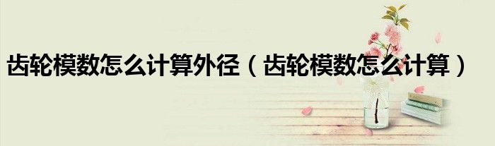 齒輪模數(shù)怎么計(jì)算外徑（齒輪模數(shù)怎么計(jì)算）