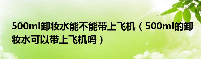 500ml卸妝水能不能帶上飛機(jī)（500ml的卸妝水可以帶上飛機(jī)嗎）