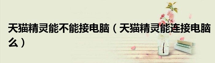 天貓精靈能不能接電腦（天貓精靈能連接電腦么）