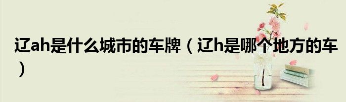 遼ah是什么城市的車牌（遼h是哪個(gè)地方的車）