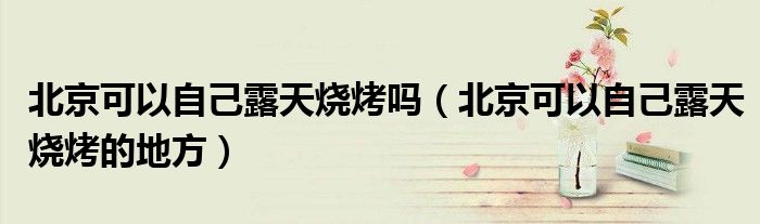 北京可以自己露天燒烤嗎（北京可以自己露天燒烤的地方）