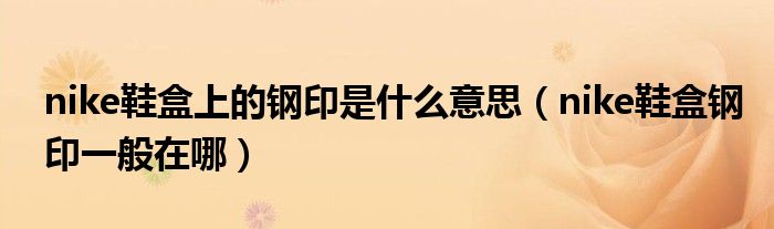 nike鞋盒上的鋼印是什么意思（nike鞋盒鋼印一般在哪）