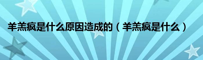 羊羔瘋是什么原因造成的（羊羔瘋是什么）