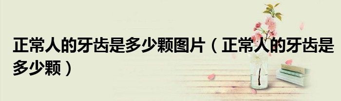 正常人的牙齒是多少顆圖片（正常人的牙齒是多少顆）