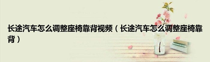長途汽車怎么調(diào)整座椅靠背視頻（長途汽車怎么調(diào)整座椅靠背）