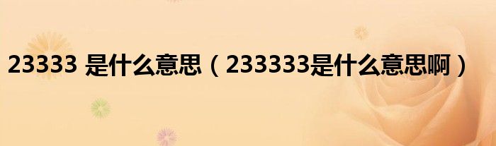 23333 是什么意思（233333是什么意思?。? />
                                         </a>
                                    </div>
                                 <div   id=