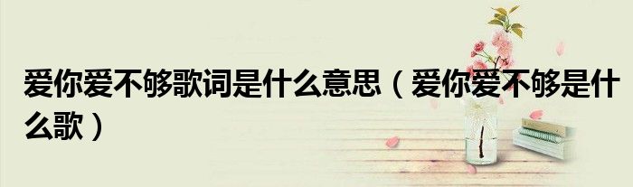 愛(ài)你愛(ài)不夠歌詞是什么意思（愛(ài)你愛(ài)不夠是什么歌）