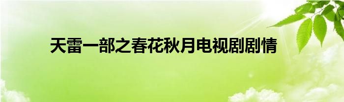 天雷一部之春花秋月電視劇劇情