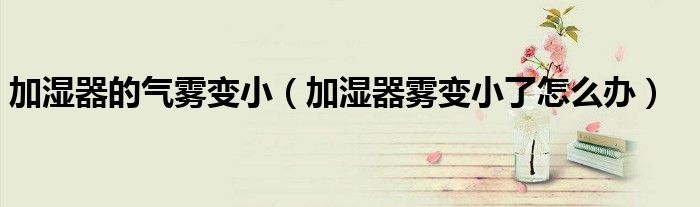 加濕器的氣霧變小（加濕器霧變小了怎么辦）