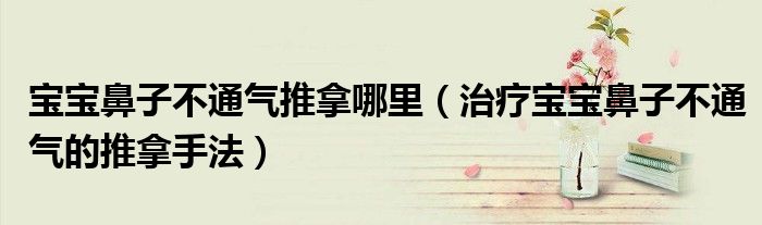 寶寶鼻子不通氣推拿哪里（治療寶寶鼻子不通氣的推拿手法）