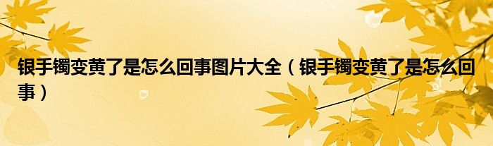 銀手鐲變黃了是怎么回事圖片大全（銀手鐲變黃了是怎么回事）