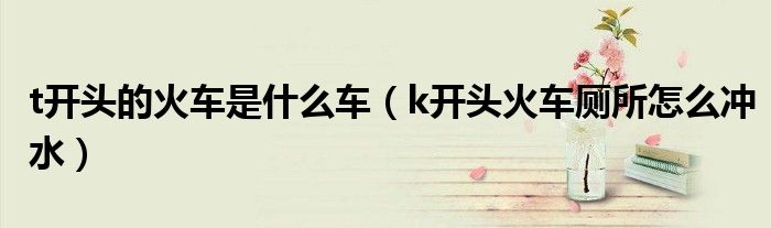 t開頭的火車是什么車（k開頭火車廁所怎么沖水）