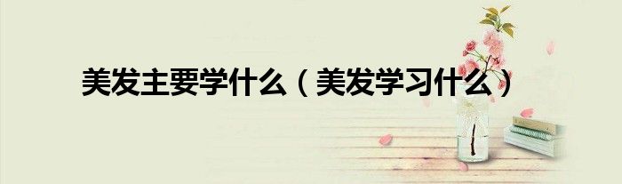 美發(fā)主要學什么（美發(fā)學習什么）