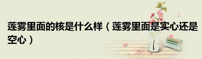 蓮霧里面的核是什么樣（蓮霧里面是實心還是空心）