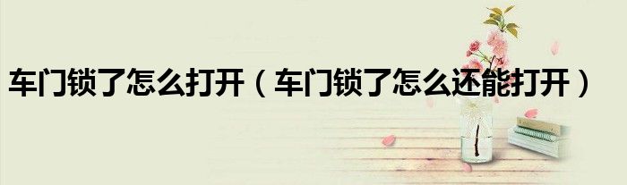 車門鎖了怎么打開（車門鎖了怎么還能打開）