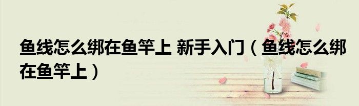 魚線怎么綁在魚竿上 新手入門（魚線怎么綁在魚竿上）