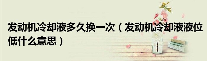 發(fā)動(dòng)機(jī)冷卻液多久換一次（發(fā)動(dòng)機(jī)冷卻液液位低什么意思）