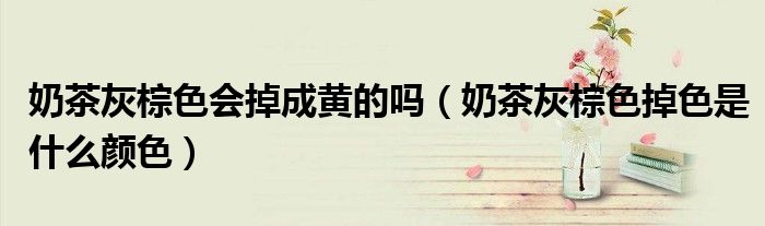 奶茶灰棕色會掉成黃的嗎（奶茶灰棕色掉色是什么顏色）